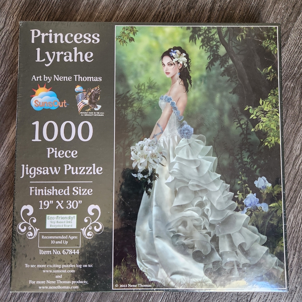 Art By Nene Thomas Princess Lyrahe 1000 Piece Jigsaw Puzzle New In Box